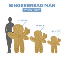 Collapsible Wood Gingerbread Man - Style 1 - Choose your Size