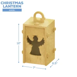 Collapsible Wood Lantern - Angel