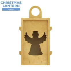 Collapsible Wood Lantern - Angel