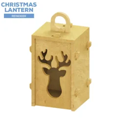 Collapsible Wood Lantern - Reindeer