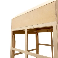 Collapsible Wood Phone Booth - Unpainted