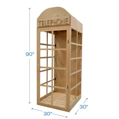 Collapsible Wood Phone Booth - Unpainted
