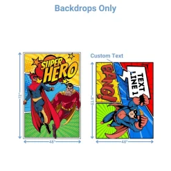 Comic Book Heroes Foam Core Birthday Backdrop Kit by PopScene™