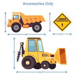 Construction Crew Foam Core Birthday Backdrop Kit by PopScene™