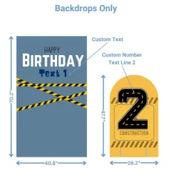 Construction Crew Foam Core Birthday Backdrop Kit by PopScene™