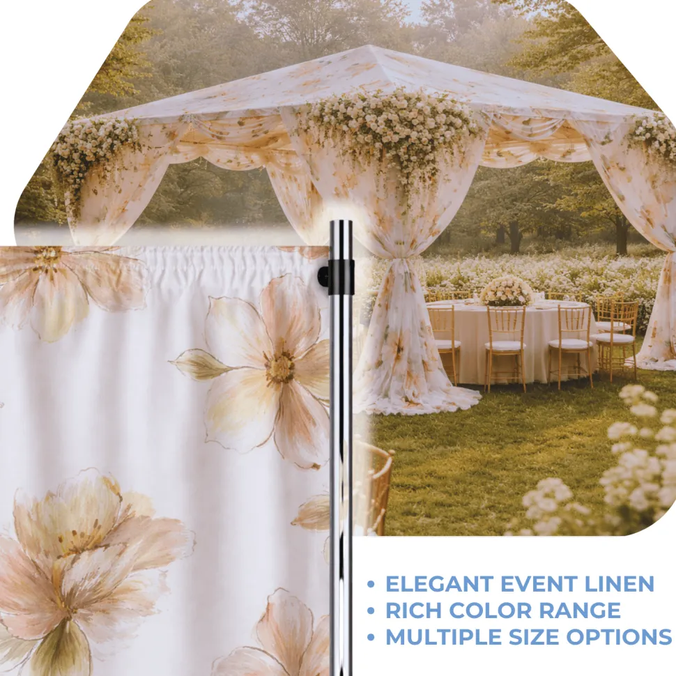 Coral Primavera Curtain Panel w/ 4" Rod Pocket - 110" Wide - Many Size Options