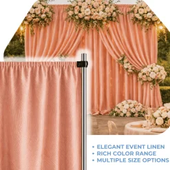 Coral Sombra Curtain Panel w/ 4