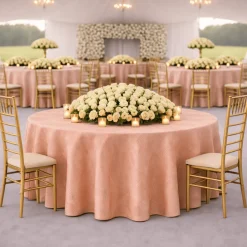 Coral Sombra Jacquard Tablecloth - Multiple Size Options