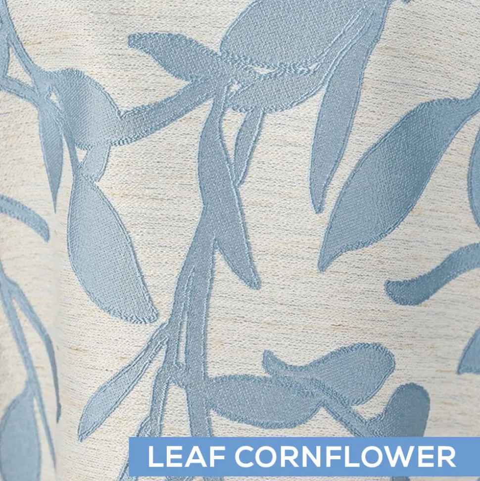 Cornflower Elf Leaf Curtain Panel w/ 4" Rod Pocket - 113" Wide - Many Size Options