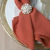 Cotton Gauze Crinkle Napkins 16"x16" (5 pcs/pk) - Rust