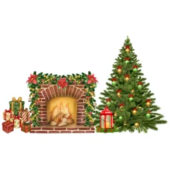 Cozy Christmas Foam Core Backdrop Kit by PopScene™