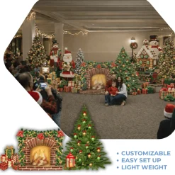 Cozy Christmas Foam Core Backdrop Kit by PopScene™