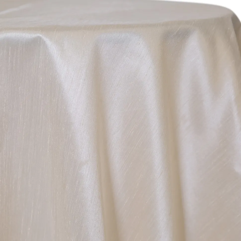 Cream - Shantung Satin “Capri” Tablecloth - Many Size Options
