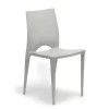 Crescent Resin Stacking Chair - Light Grey
