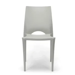 Crescent Resin Stacking Chair - Light Grey