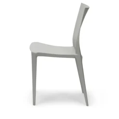 Crescent Resin Stacking Chair - Light Grey