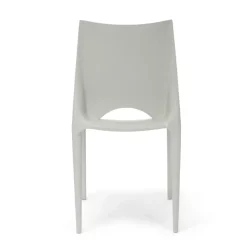 Crescent Resin Stacking Chair - Light Grey