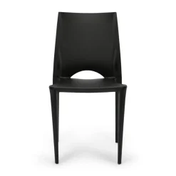 Crescent Resin Stacking Chair - Black