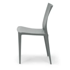 Crescent Resin Stacking Chair - Dark Grey