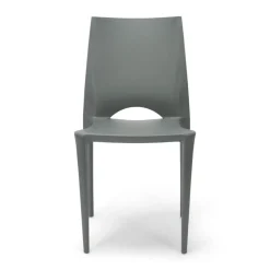 Crescent Resin Stacking Chair - Dark Grey