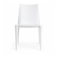Crescent Resin Stacking Chair - White