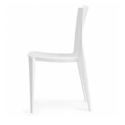 Crescent Resin Stacking Chair - White