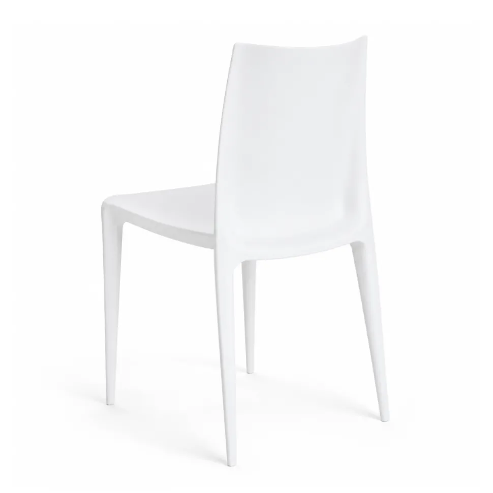 Crescent Resin Stacking Chair - White