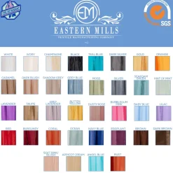 Crushed Sheer Table Runner - 27" x 118" - 37 Color Options!