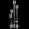 CRYSTAL CLUSTER ROUND GLASS CANDELABRA - 5 PILLAR - 9¾" x 23¼"