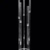 Crystal Cluster Round Glass Candelabra - 5 Pillar - 12" x 52"