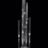 Crystal Cluster Round Glass Candelabra - 9 Pillar - 12" x 52"