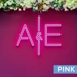 Custom Neon Sign Your Initials in Monogram - Choose your Size and Color!