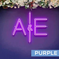 Custom Neon Sign Your Initials in Monogram - Choose your Size and Color!