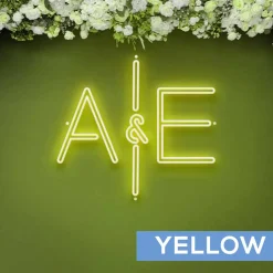Custom Neon Sign Your Initials in Monogram - Choose your Size and Color!