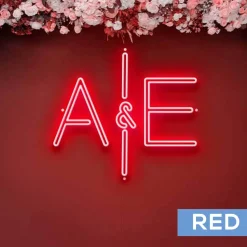 Custom Neon Sign Your Initials in Monogram - Choose your Size and Color!