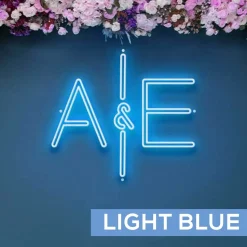 Custom Neon Sign Your Initials in Monogram - Choose your Size and Color!