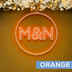 Custom Neon Sign Your Initials in Monogram Circle - Choose your Size and Color!