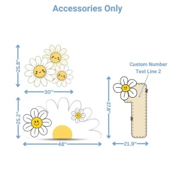 Daisy Sunshine Foam Core Birthday Backdrop Kit by PopScene™