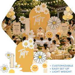 Daisy Sunshine Foam Core Birthday Backdrop Kit by PopScene™