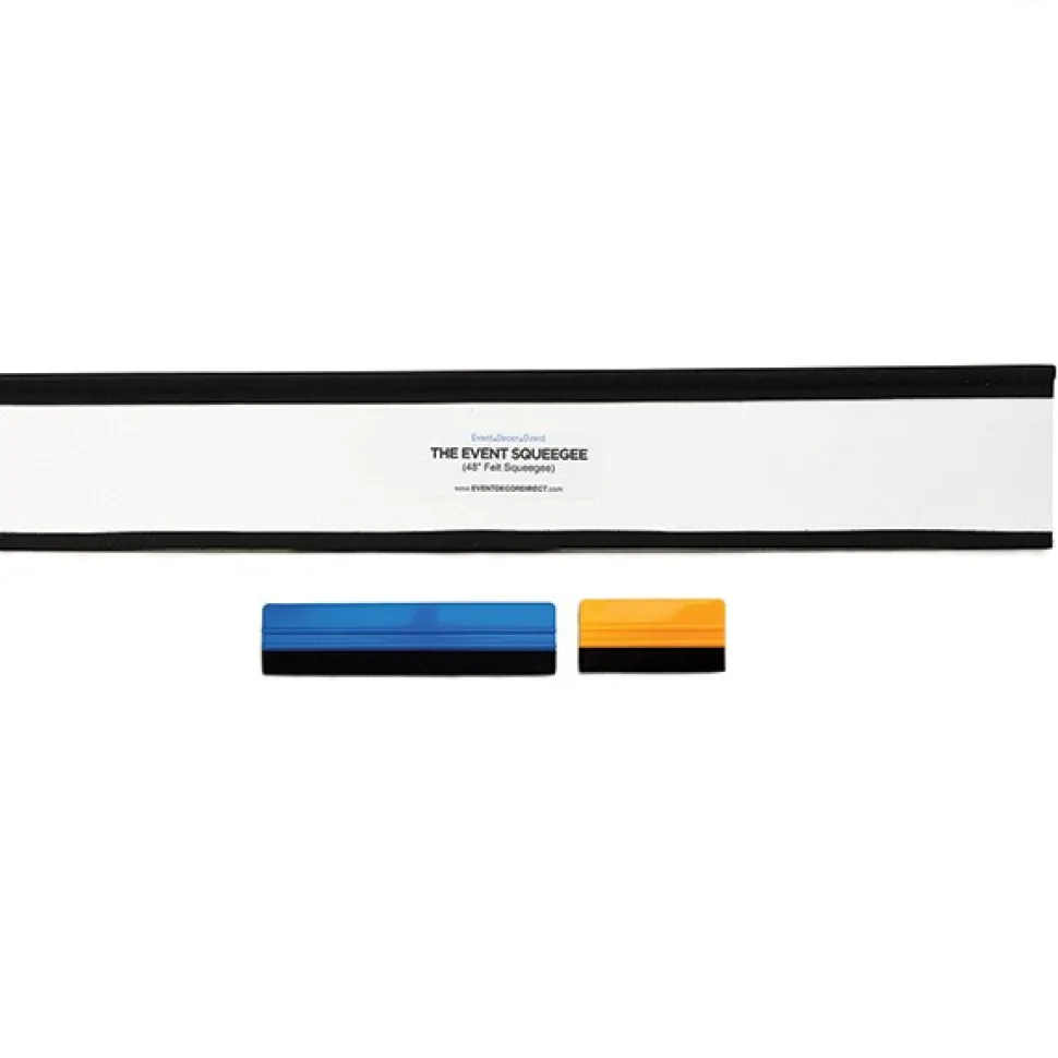 Dance Floor Wrap PVC Felt Applicator Squeegee - Large 3 Piece Set - 6", 12", 48"