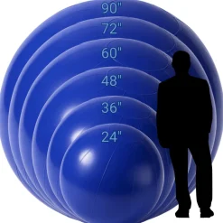 Dark Blue Giant Inflatable Modern Ball Sphere – Maxorb™ Event Decor – Commercial Installation Sizes