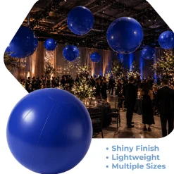 Dark Blue Giant Inflatable Modern Ball Sphere – Maxorb™ Event Decor – Commercial Installation Sizes