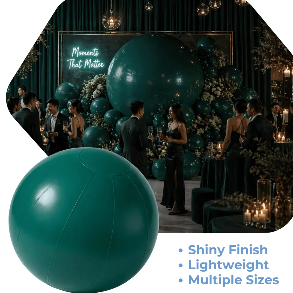 Dark Green Giant Inflatable Modern Ball Sphere – Maxorb™ Event Decor – Commercial Installation Sizes