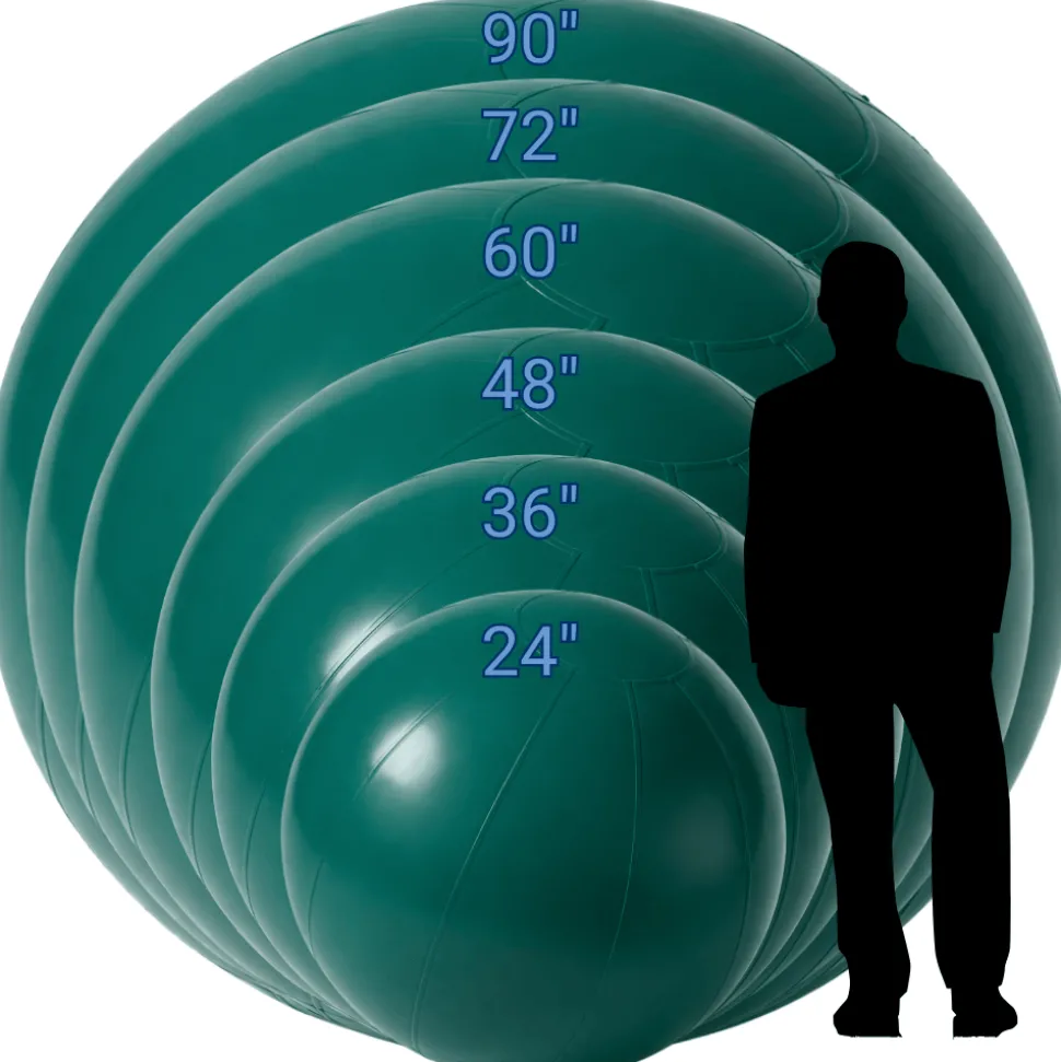 Dark Green Giant Inflatable Modern Ball Sphere – Maxorb™ Event Decor – Commercial Installation Sizes