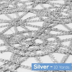Dazzle Sequin Lace - 10 Yard Bolt - Silver