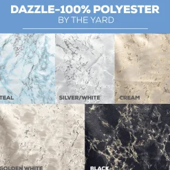 Dazzle Tablecloth by Eastern Mills - Marble Black - Many Size Options