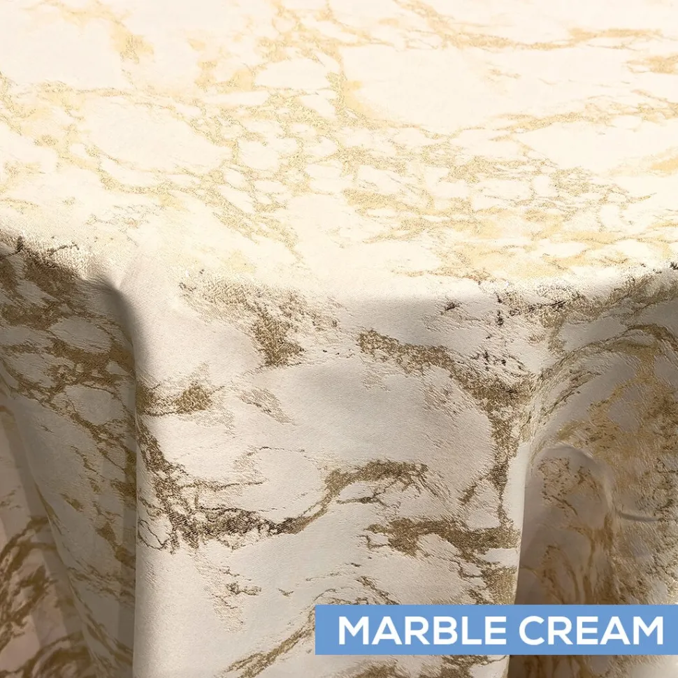 Dazzle Tablecloth by Eastern Mills - Marble Cream - Many Size Options