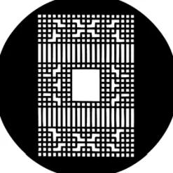 Decorative Grill 2 - Stock Gobo for Gobo Light Projectors - Choose your size!