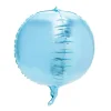 Decostar™ 8" 4D Sphere Mylar Balloon 24pc/bag - Blue
