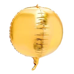Decostar™ 8" 4D Sphere Mylar Balloon 24pc/bag - Gold